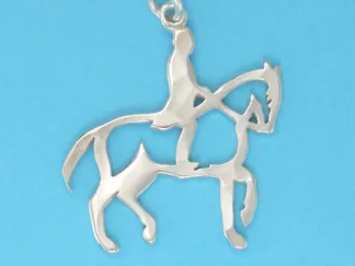 Microsculptures 0451 Dressage Horse Silver Pendant
