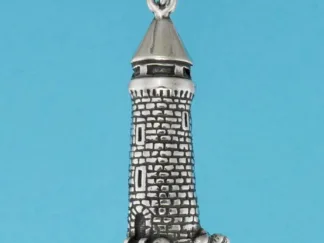 Microsculptures 0455 Medieval Tower Silver Charm