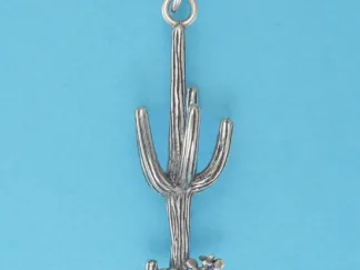 Microsculptures 0458 Saguaro Cactus Silver Pendant