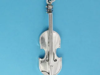 Microsculptures 0461 Violin Silver Pendant