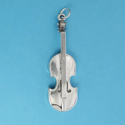 Microsculptures 0461 Violin Silver Pendant
