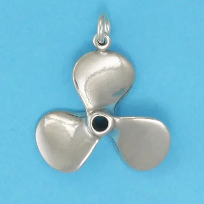 Microsculptures 0462 Boat Propeller Silver Charm-Large