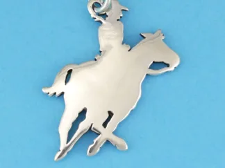 Microsculptures 0472 Barrel Racer Silver Charm