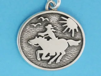 Microsculptures 0484 Pony Express Silver Charm