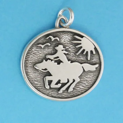 Microsculptures 0484 Pony Express Silver Charm