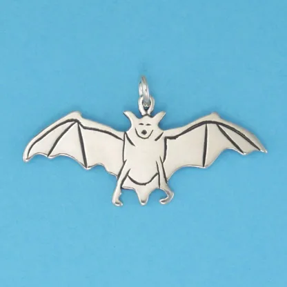 Microsculptures 0492 Bat Silver Charm