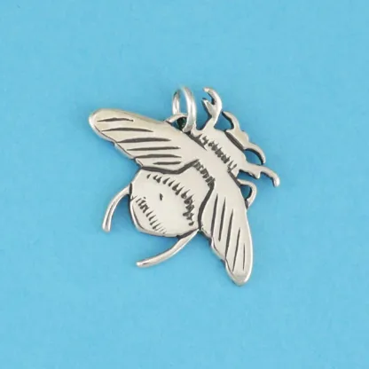 Microsculptures 0494 Bumble Bee Silver Charm