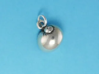 Microsculptures 0497 Moon Snail Shell Silver Charm