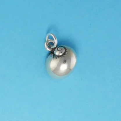 Microsculptures 0497 Moon Snail Shell Silver Charm