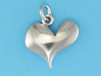 Microsculptures 0499 Funky Heart Silver Charm