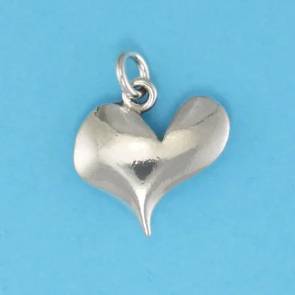 Microsculptures 0499 Funky Heart Silver Charm
