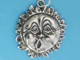 Microsculptures 0501 Sun Face Silver Charm