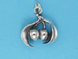 Microsculptures 0502 Cherries Silver Charm