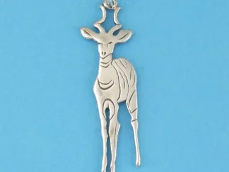 Microsculptures 0520 Male Lesser Kudu Silver Pendant