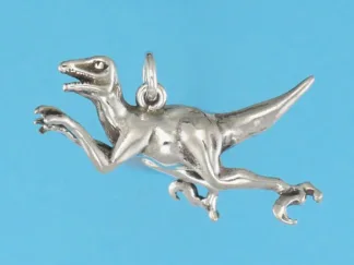 Microsculptures 0527 Velociraptor Silver Charm