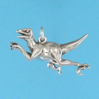 Microsculptures 0527 Velociraptor Silver Charm