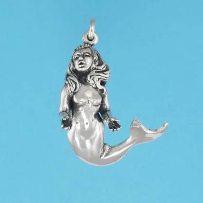 Microsculptures 0530 Mermaid Silver Pendant