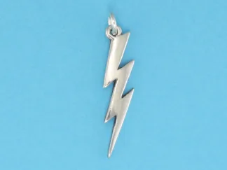 Microsculptures 0532 Lightning Bolt Silver Charm