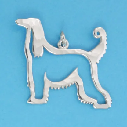 Microsculptures 0537 Afghan Hound Silver Charm
