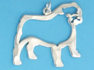 Microsculptures 0539 Bulldog Silver Charm