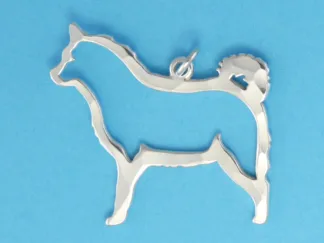 Microsculptures 0549 Siberian Husky Silver Charm