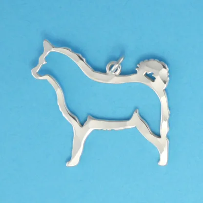 Microsculptures 0549 Siberian Husky Silver Charm