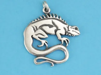 Microsculptures 0556 Iguana Silver Charm