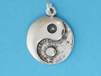 Microsculptures 0558 Yin-Yang Silver Charm-Large