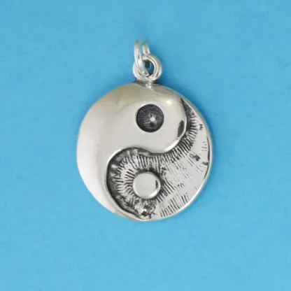 Microsculptures 0558 Yin-Yang Silver Charm-Large