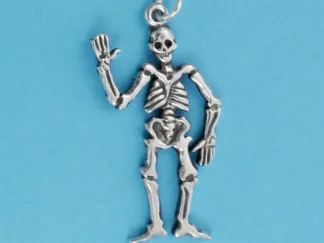 Microsculptures 0561 Skeleton Waving Silver Charm