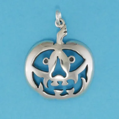 Microsculptures 0563 Jack O'Lantern Silver Pendant