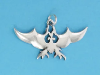 Microsculptures 0564 Bat Silver Charm