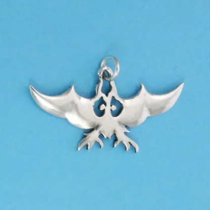 Microsculptures 0564 Bat Silver Charm