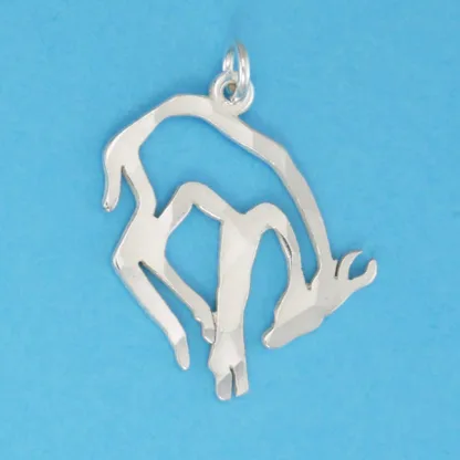 Microsculptures 0569 Springbok Antelope Silver Charm