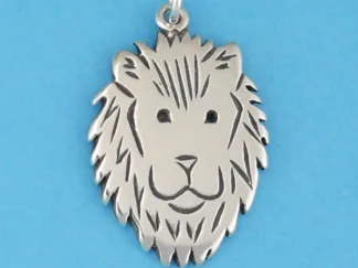 Microsculptures 0573 Lion Face Silver Charm