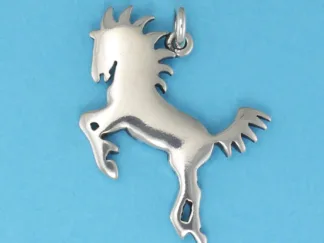 Microsculptures 0578 Sunburst Horse Silver Charm