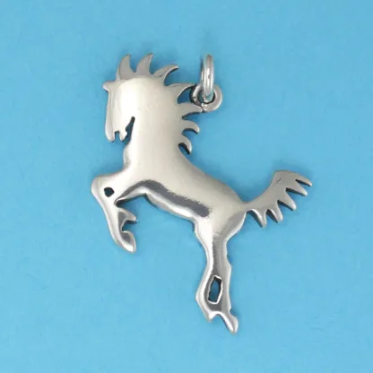 Microsculptures 0578 Sunburst Horse Silver Charm