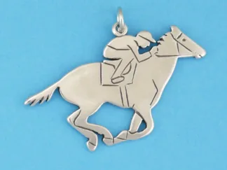 Microsculptures 0582 Race Horse Around the First Turn Silver Charm