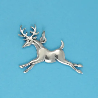 Microsculptures 0594 Reindeer Silver Charm