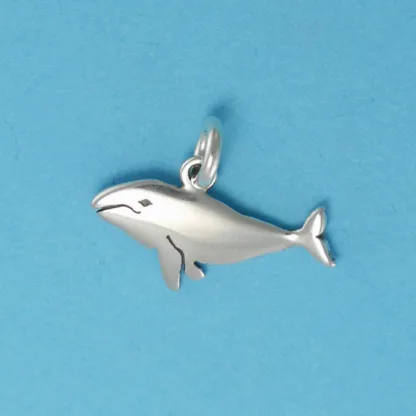 Microsculptures 0596 Humpback Whale Calf Silver Charm