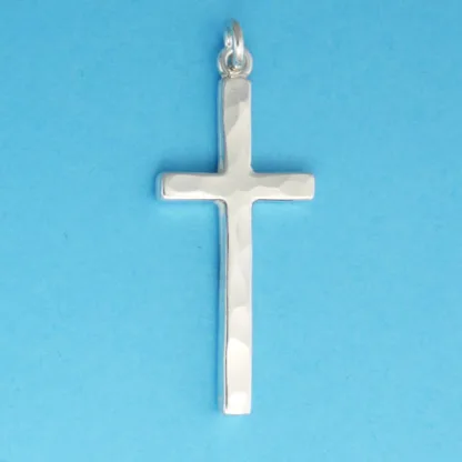 Microsculptures 0599 Thin Cross Silver Charm