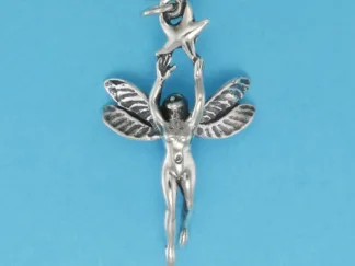 Microsculptures 0614 Fairy with Star Silver Charm