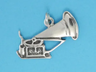 Microsculptures 0632 Phonograph Silver Charm