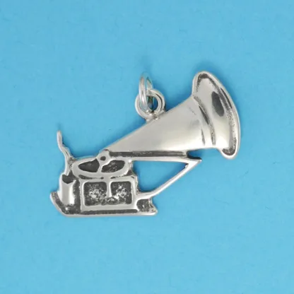 Microsculptures 0632 Phonograph Silver Charm