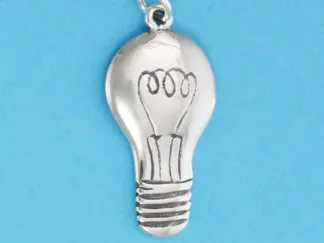 Microsculptures 0633 Light Bulb Silver Charm