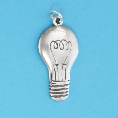 Microsculptures 0633 Light Bulb Silver Charm