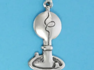 Microsculptures 0634 Carbon Filament Lamp Silver Charm