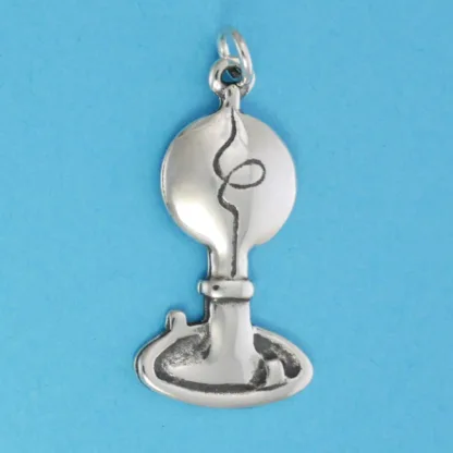 Microsculptures 0634 Carbon Filament Lamp Silver Charm