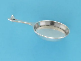 Microsculptures 0637 Cast Iron Skillet Silver Charm