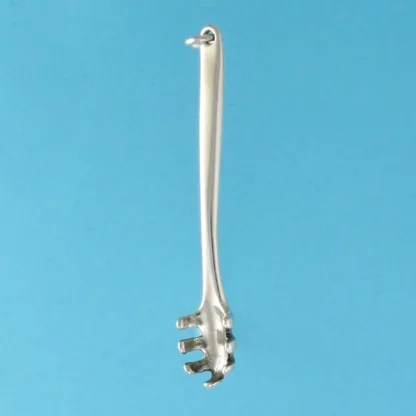 Microsculptures 0651 Pasta Fork Silver Charm